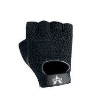 Valeo Inc V340-2X Valeo 2-X Black Fingerless Leather And Cotton Mesh Back Material Handling Mechanics Gloves With Hook And Loop